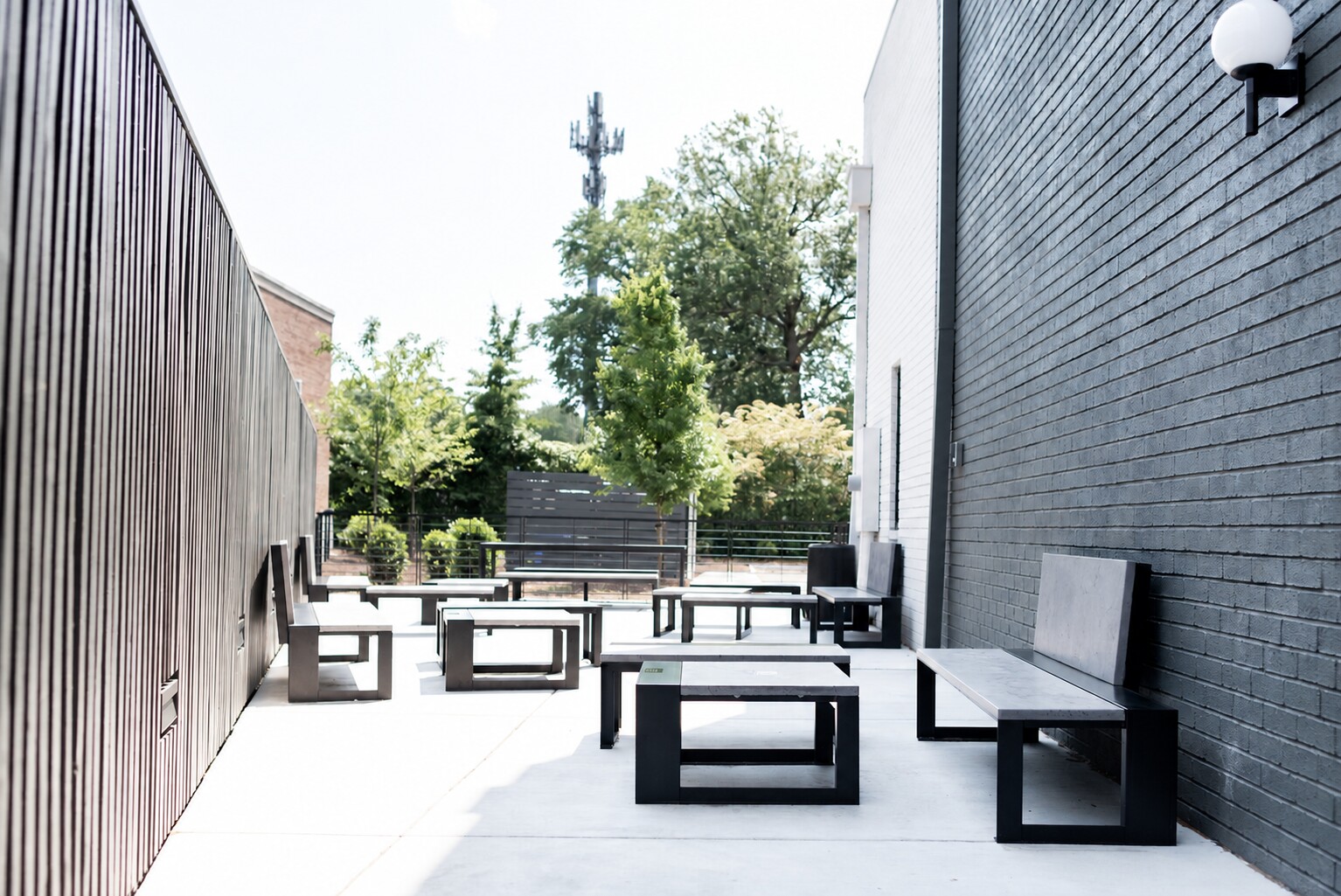 Custom concrete element at The Veil in Richmond